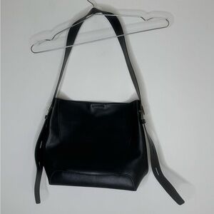 Foxlover Black Hobo Shoulder Bag Bucket Office Career Adjustable Strap New NWT